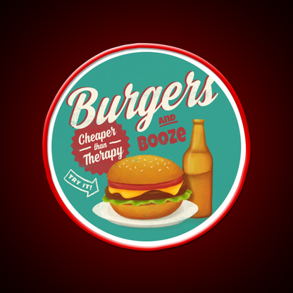 Burgers And Booze Beer Bar Decor Led Neon Sign Rgb Color - LED neon sign view 10