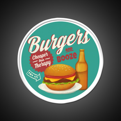 Burgers And Booze Beer Bar Decor Led Neon Sign Rgb Color - LED neon sign view 11