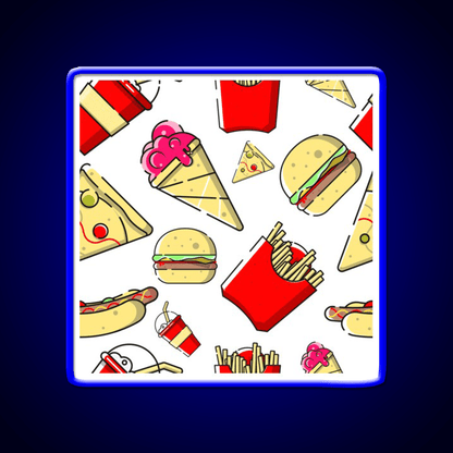 Burgers And Fries Fast Food Led Neon Sign For Burger Place Wall Art Rgb Color - Shineneon
