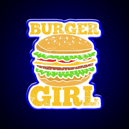 Burgers Hamburgers Girls Fast Food Led Neon Sign For Burger Place Rgb Color - Shineneon