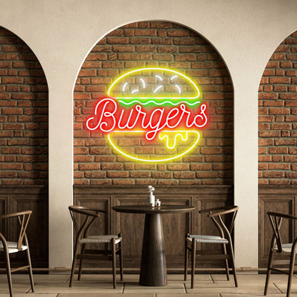 Burgers Irresistible Neon For Fast Food Outlets | Shineneon