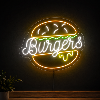 Burgers LED Neon Sign - 01 Original Product Image