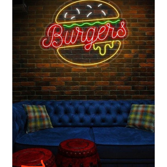 Burgers Led Sign Business Neon Sign