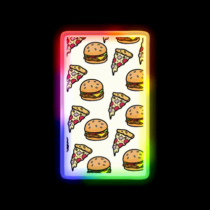 Burgers Lover Fast Food Led Neon Sign For Burger Place Wall Art Rgb Color - LED neon sign close-up detail