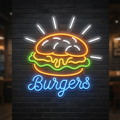 Burgers Room Decor LED Neon Sign - 01 Original Product Image