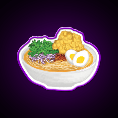 Burmese Food Mohinga Snack Food Led Neon Sign Rgb Color - Shineneon
