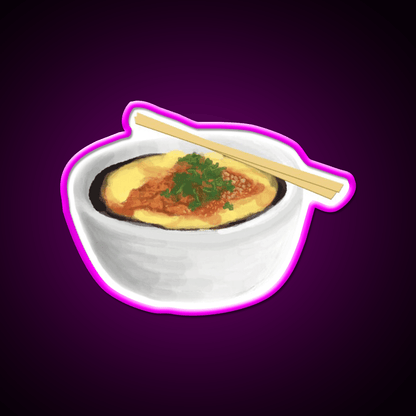 Burmese Food Tofu Nway Snack Food Led Neon Sign Rgb Color - Shineneon