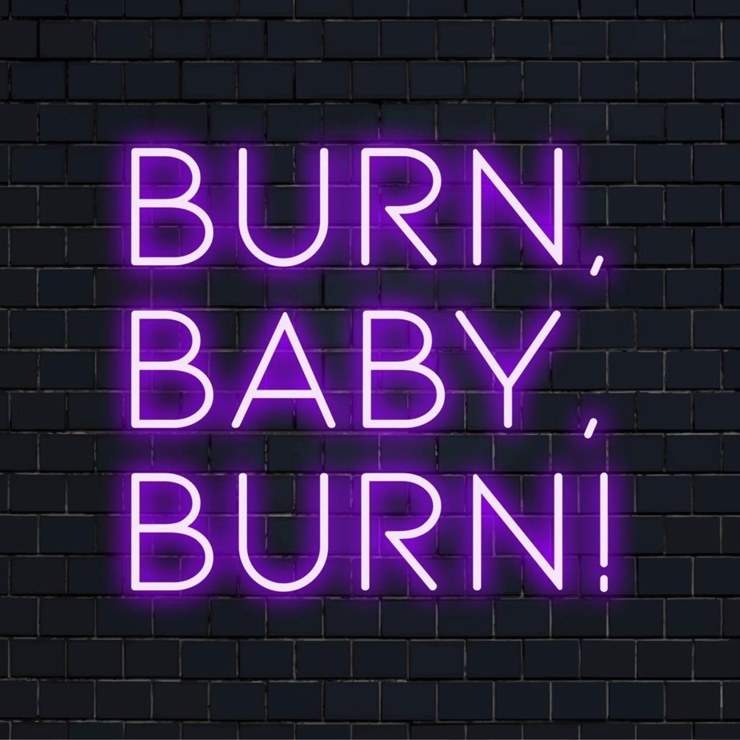 Burn Baby Burn Purple Led Neon Sign Bar Gym Studio Party Decor | Shineneon