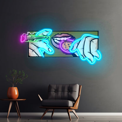 Burn Money With Bitcoin Led Neon Sign Light Custom Led Signs - Shineneon