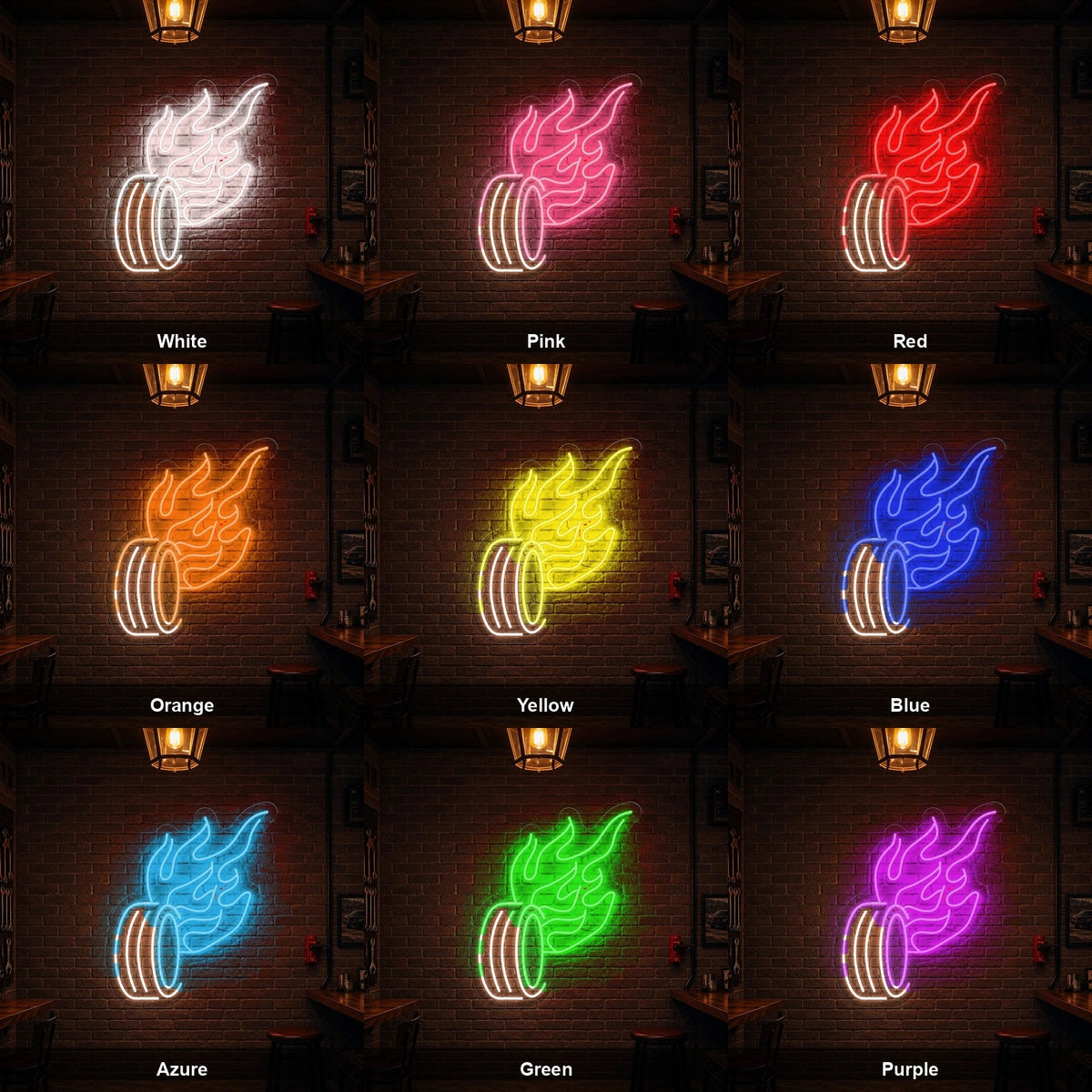Burning Tire LED Neon Sign - Shineneon