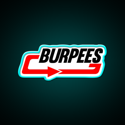 Burpees Gym Fitness Led Neon Sign Rgb Color
