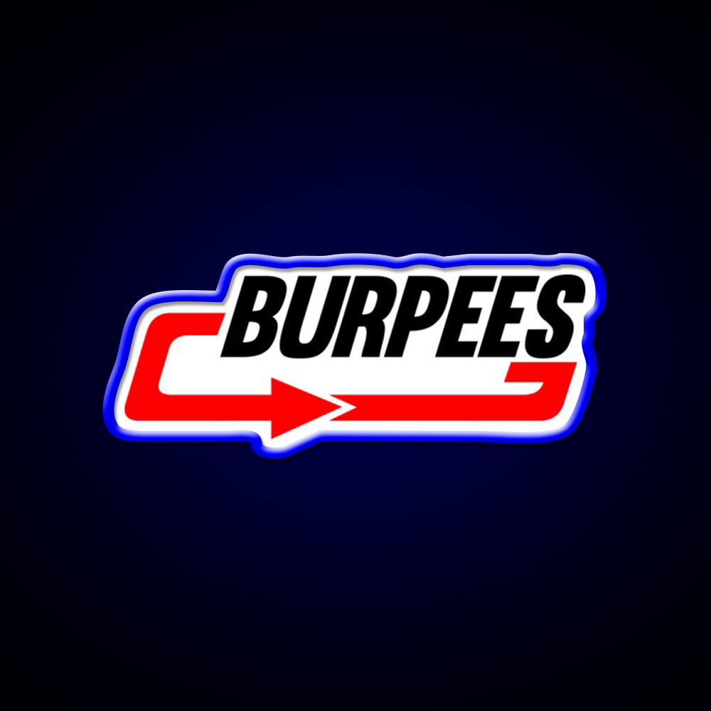 Burpees Gym Fitness Led Neon Sign Rgb Color