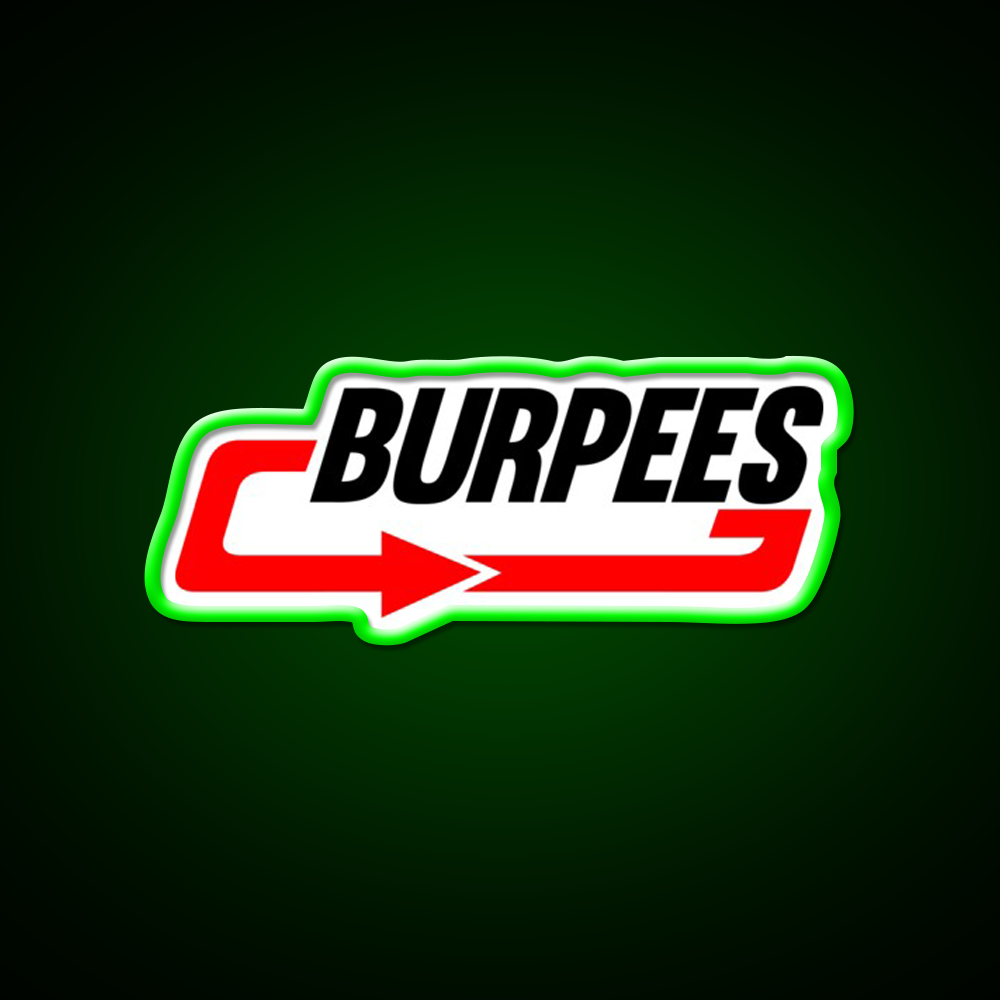 Burpees Gym Fitness Led Neon Sign Rgb Color