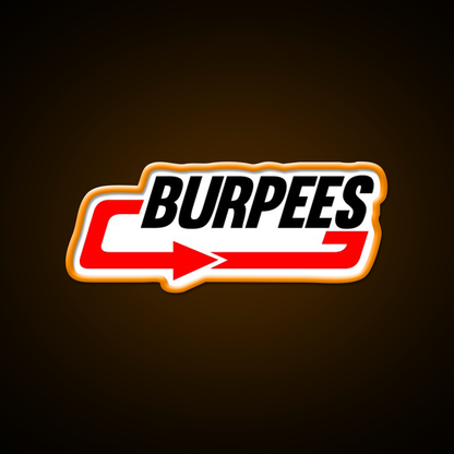 Burpees Gym Fitness Led Neon Sign Rgb Color