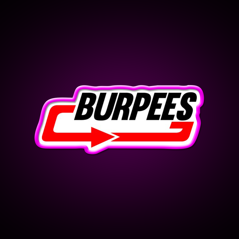 Burpees Gym Fitness Led Neon Sign Rgb Color