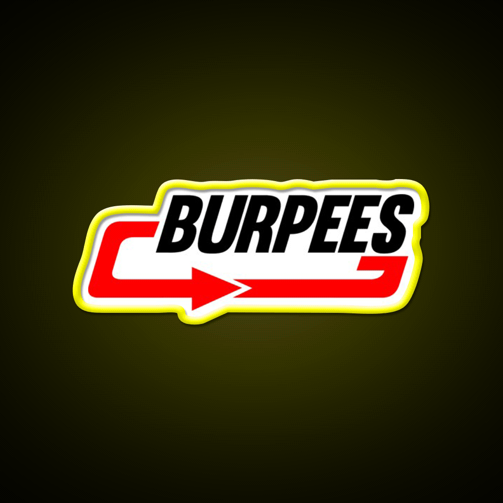 Burpees Gym Fitness Led Neon Sign Rgb Color