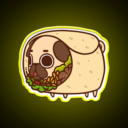 Burrito Puglie Fast Food Led Neon Sign For Burger Place Rgb Color - Custom LED neon sign front view