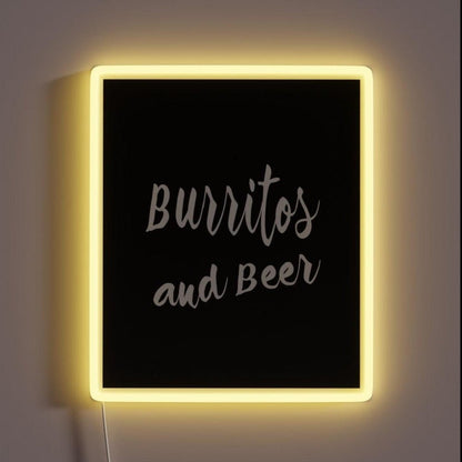 Burritos And Beer Rgb Led Neon Sign - Shineneon
