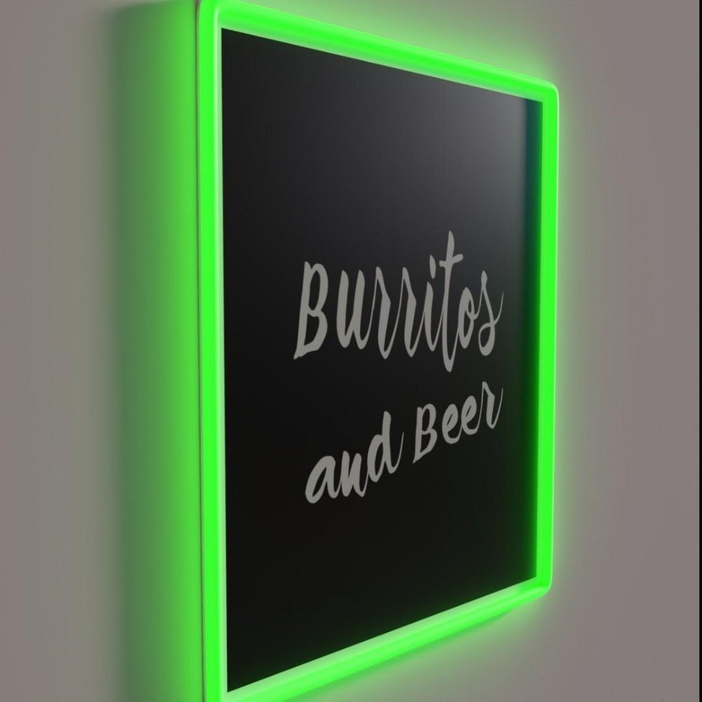 Burritos And Beer Rgb Led Neon Sign - Shineneon