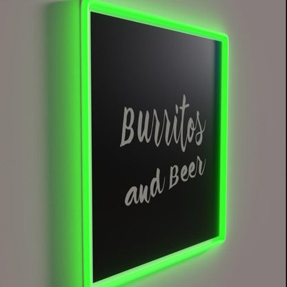 Burritos And Beer Rgb Led Neon Sign - Shineneon