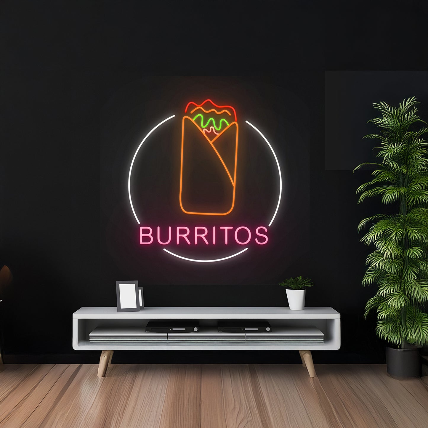 Burritos Neon Sign Mexican Food Neon Light