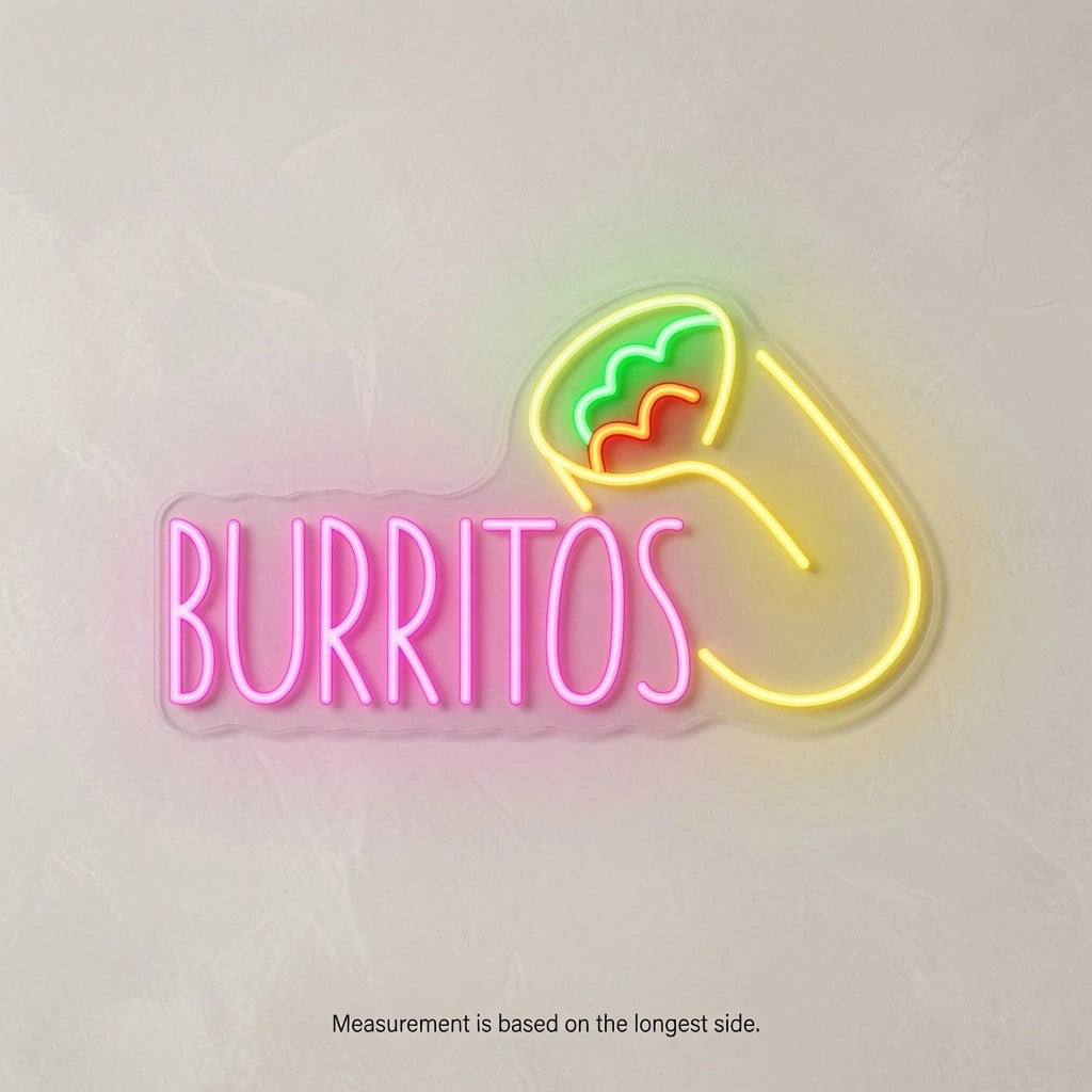 Burritos Wall Decor LED Neon Sign - 04 Size Image
