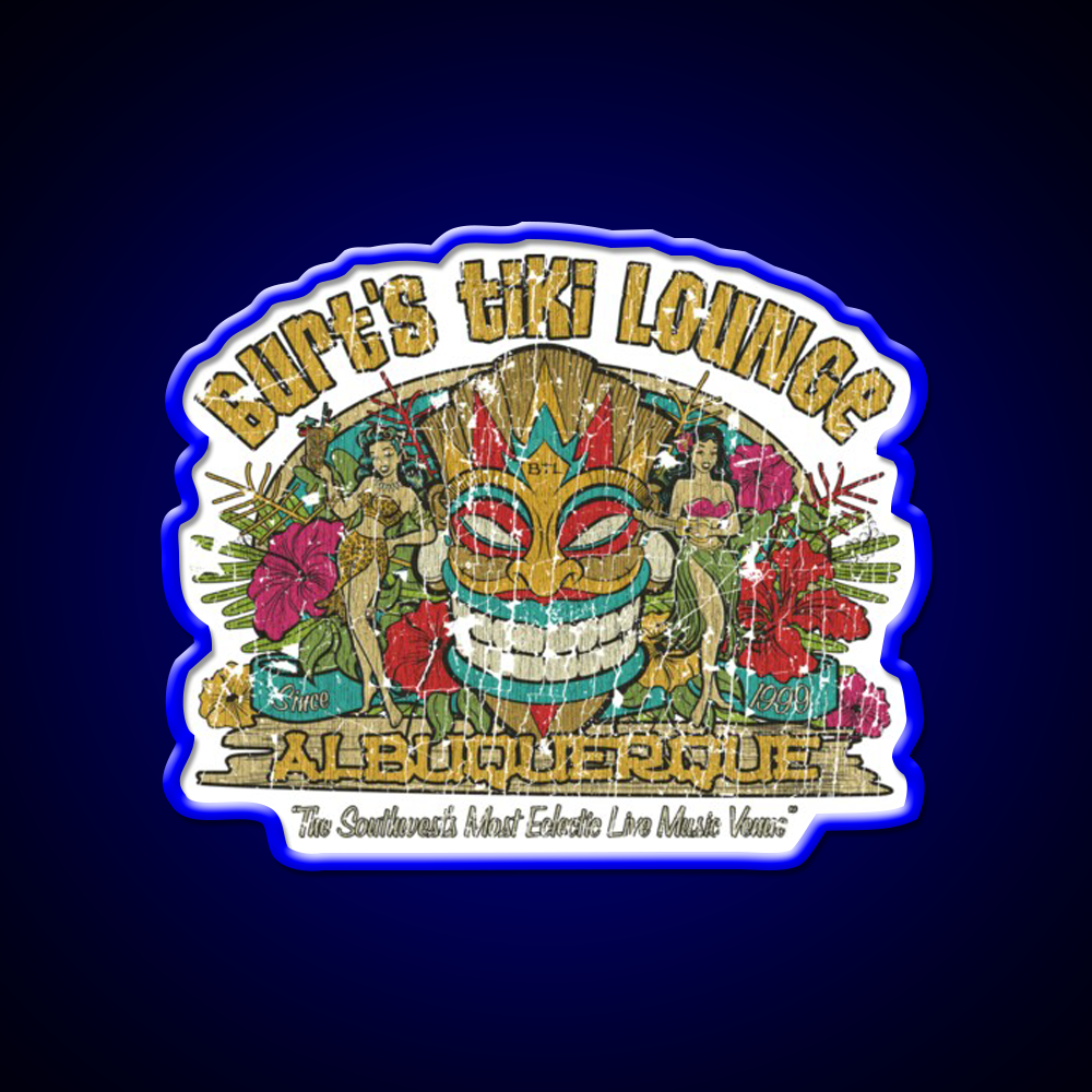 Burts Tiki Lounge Cocktail Bar Decor Led Neon Sign Rgb Color - LED neon sign view 5