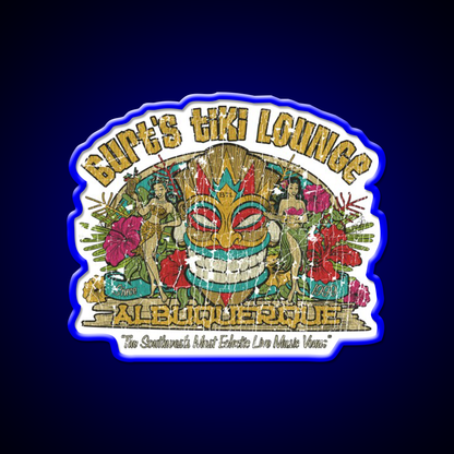 Burts Tiki Lounge Cocktail Bar Decor Led Neon Sign Rgb Color - LED neon sign view 5