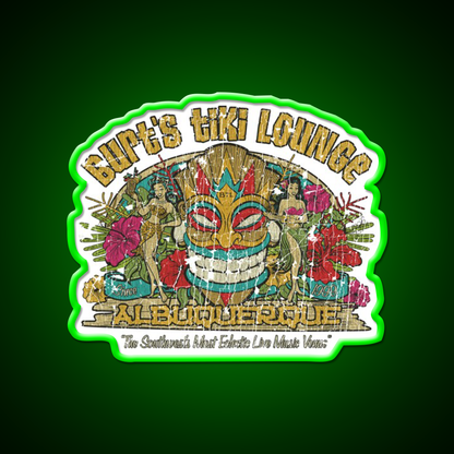 Burts Tiki Lounge Cocktail Bar Decor Led Neon Sign Rgb Color - LED neon sign view 8