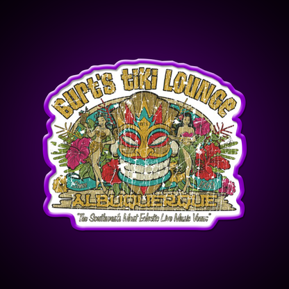 Burts Tiki Lounge Cocktail Bar Decor Led Neon Sign Rgb Color - LED neon sign view 9