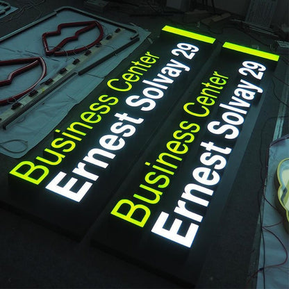 Business Center Ernest Solvay 29 3D Frontlit Letters Metal Led Sign - Shineneon