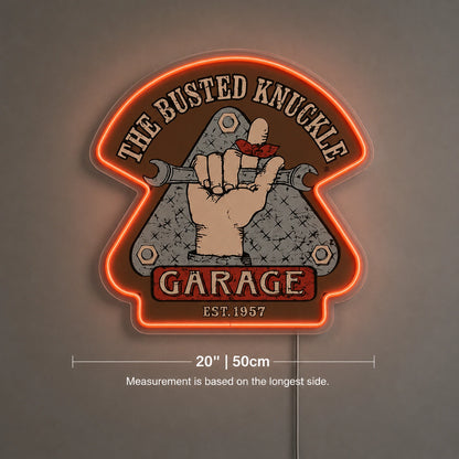 Busted Knuckle Garage Neon Sign LED Neon Sign size image