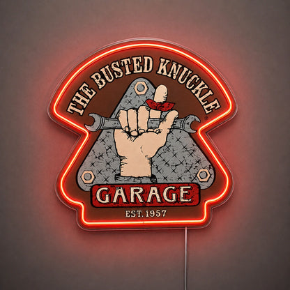 Busted Knuckle Garage Neon Sign LED Neon Sign main product image