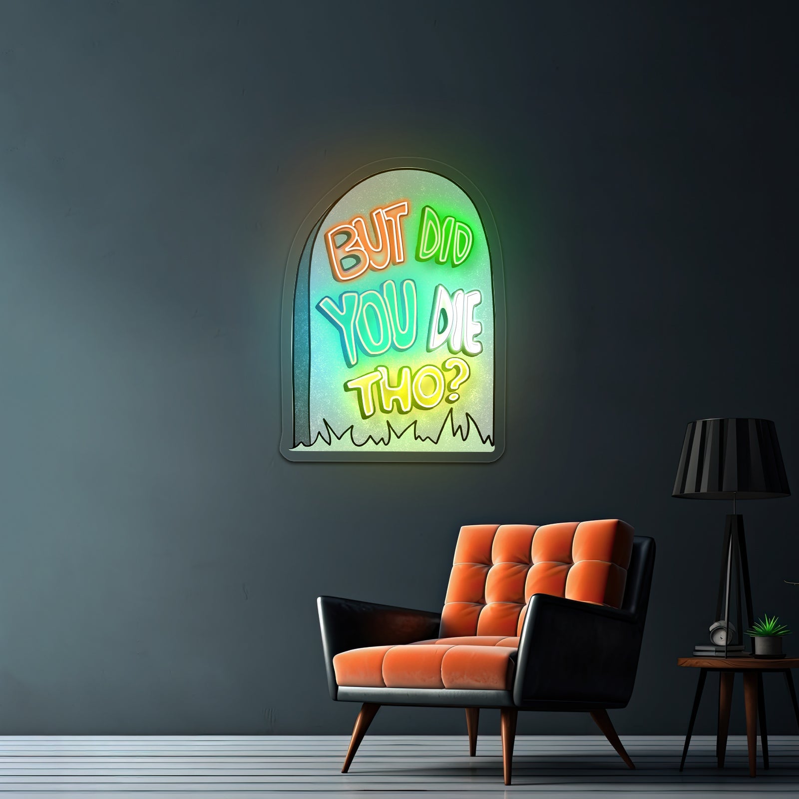 But Did You Die Tho Gravestone Sarcasm Neon Signs - Shineneon