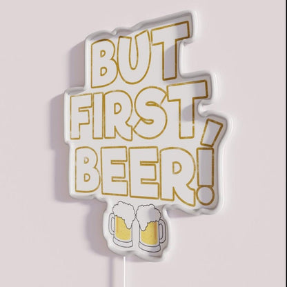 But First Beer Drinking Gift Ideas Rgb Led Neon Sign - Shineneon