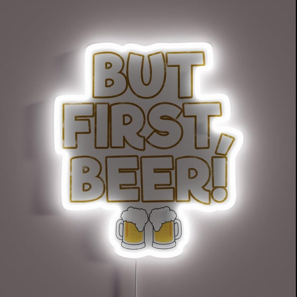 But First Beer Drinking Gift Ideas Rgb Led Neon Sign - Shineneon