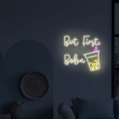 But First Boba Led Neon Sign Wall Art | Shineneon