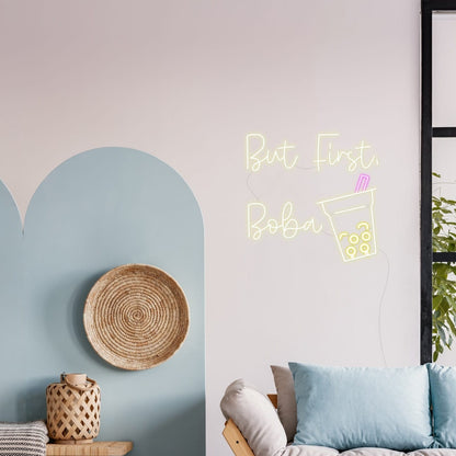 But First Boba Led Neon Sign Wall Art | Shineneon