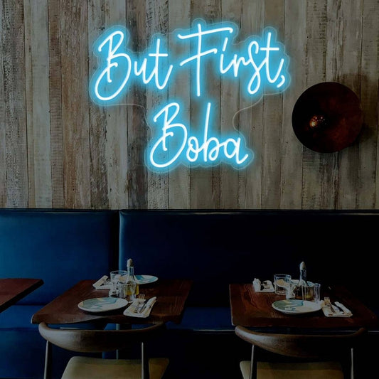 But First Boba Led Sign Business Neon Sign