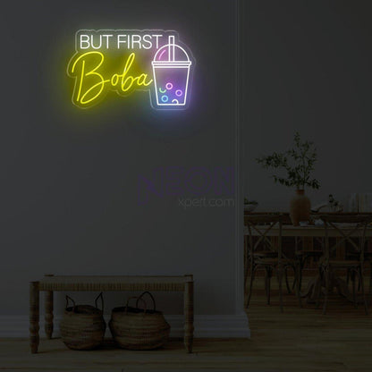 But First Boba Led Sign For Tea Enthusiasts | Shineneon