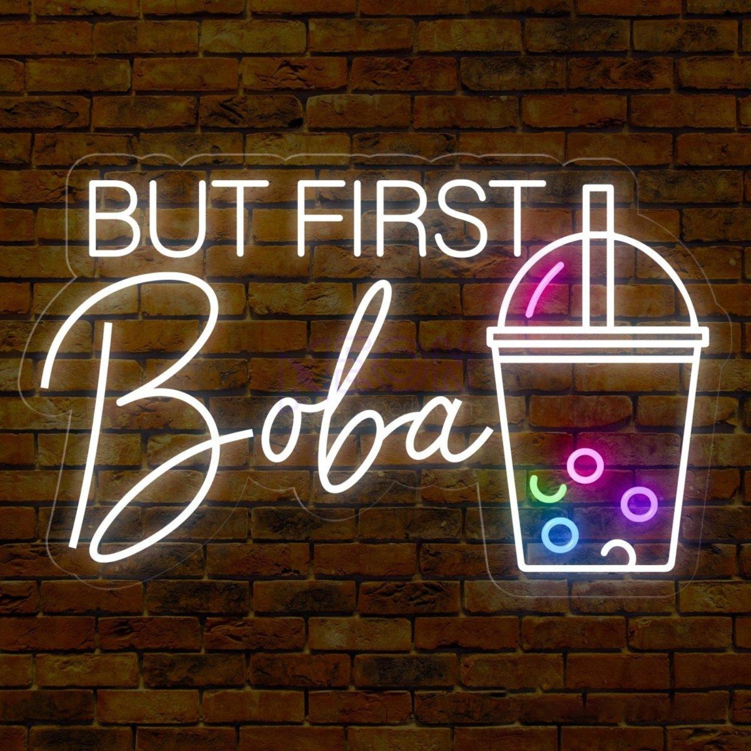 But First Boba Led Sign For Tea Enthusiasts | Shineneon