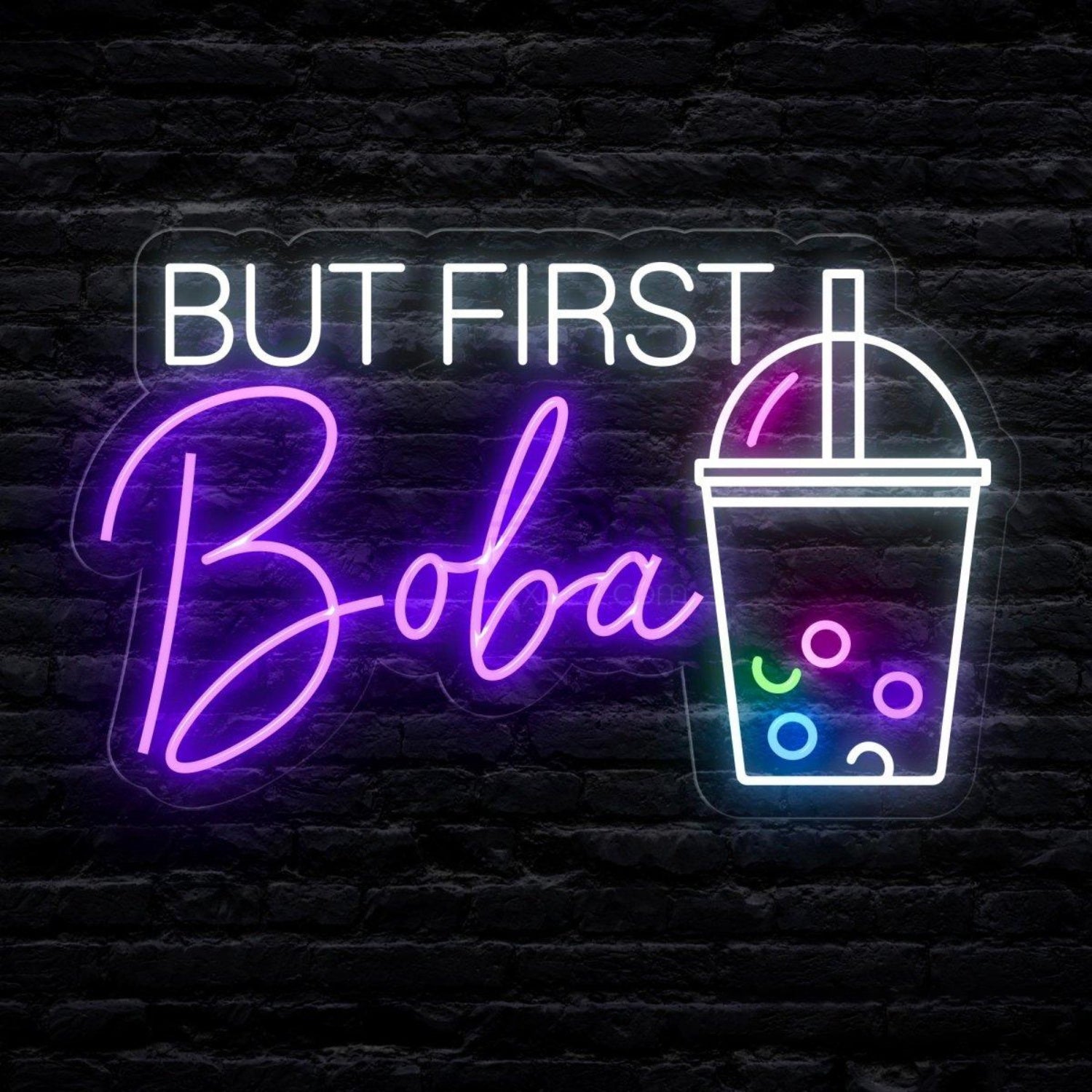 But First Boba Led Sign For Tea Enthusiasts | Shineneon