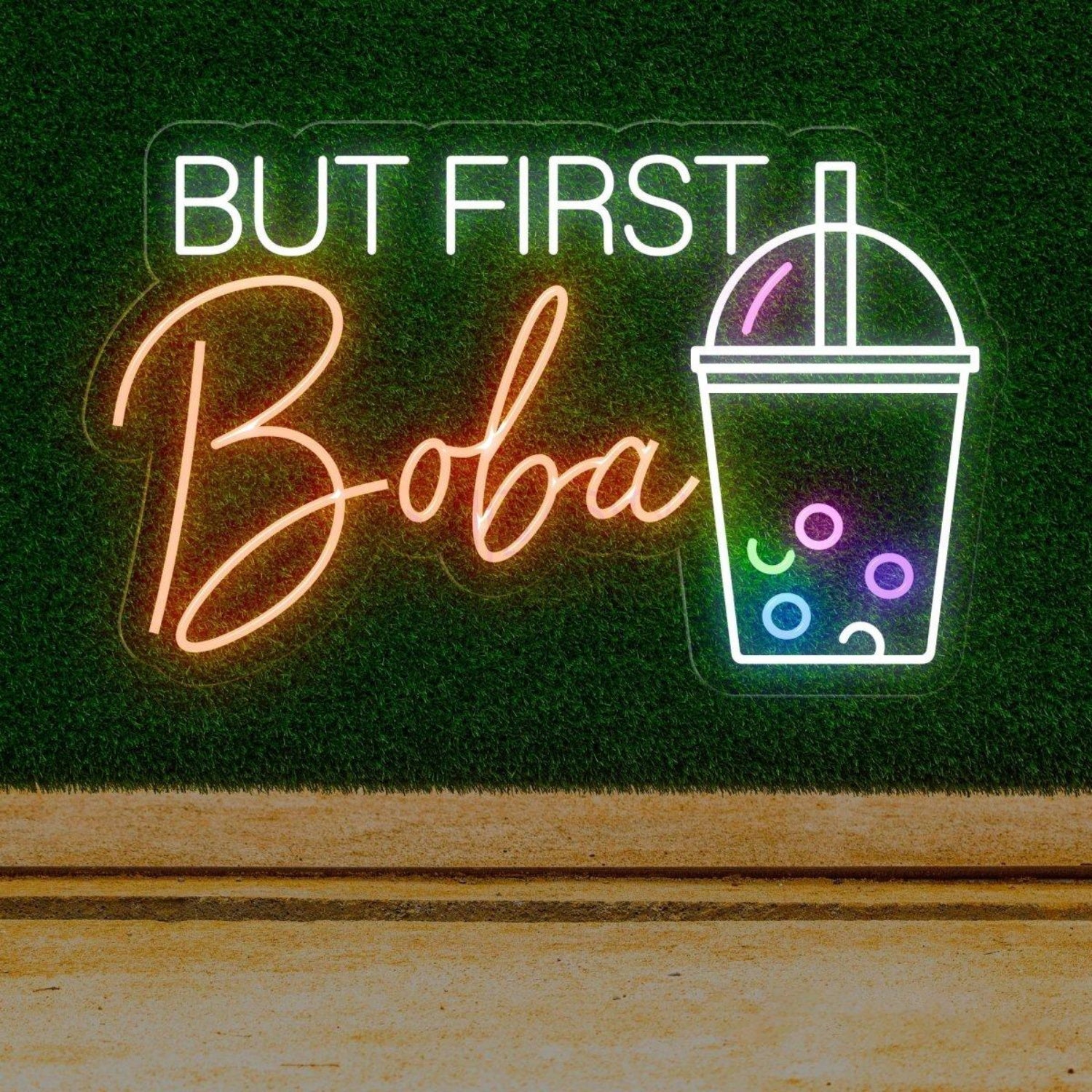 But First Boba Led Sign For Tea Enthusiasts | Shineneon