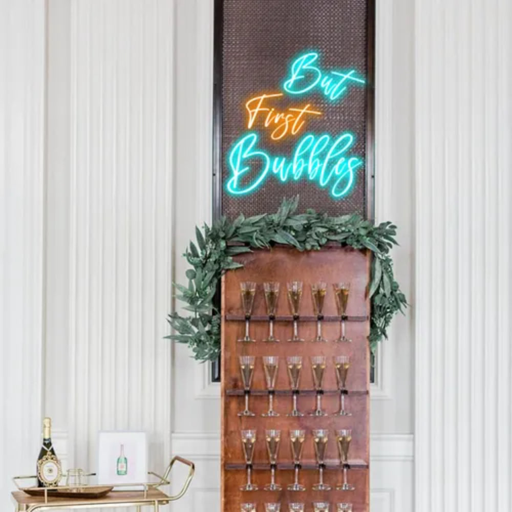 But First Bubbles Wedding Party Led Neon Sign | Shineneon