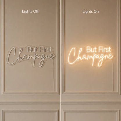But First Champagne LED Neon Sign main product image