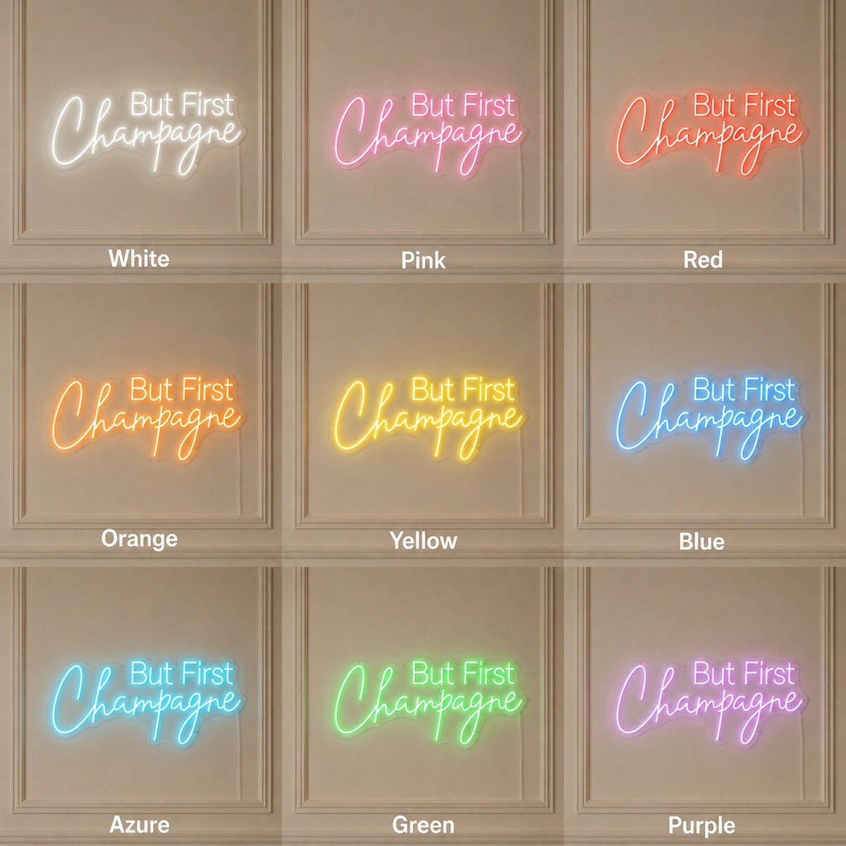 But First Champagne LED Neon Sign - Shineneon
