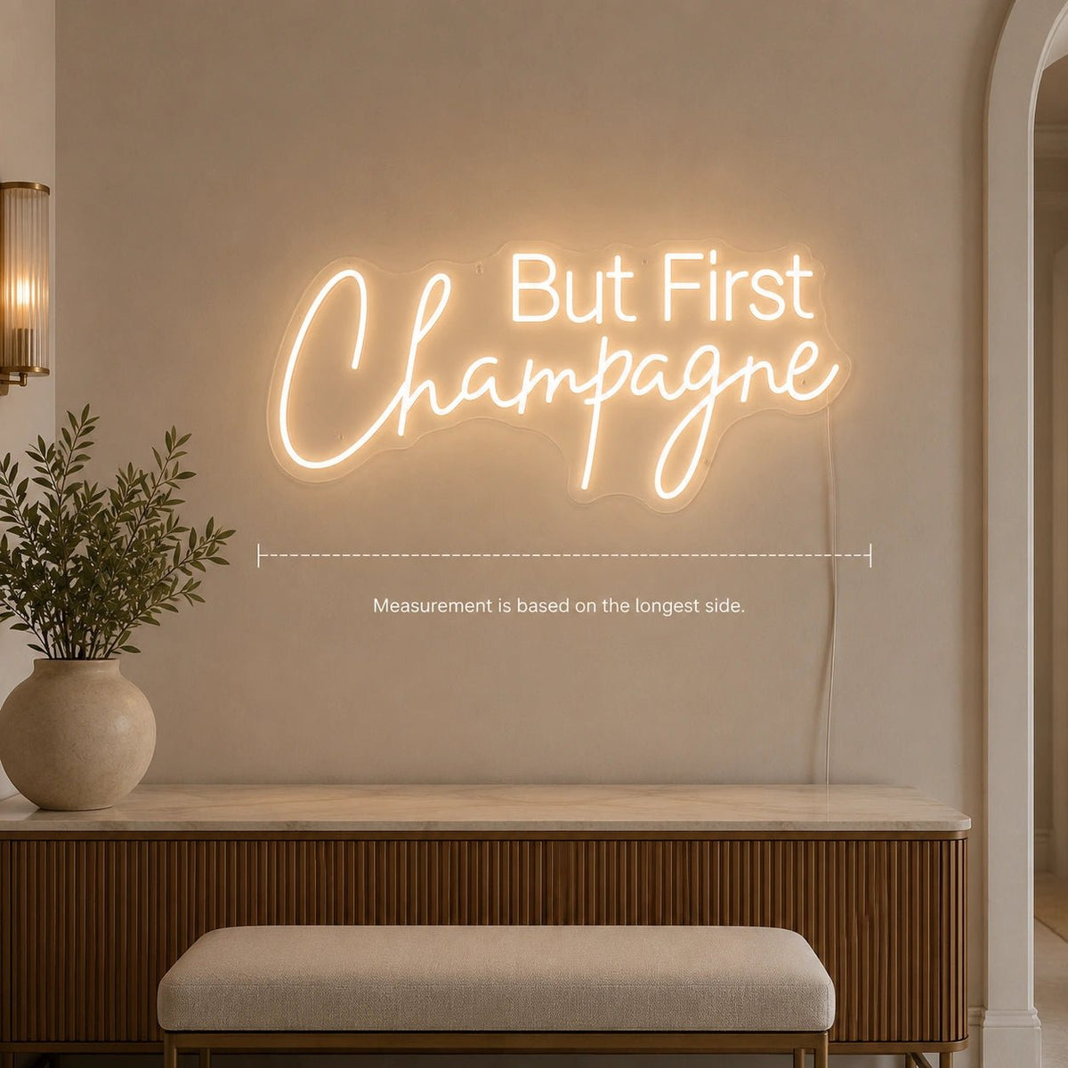 But First Champagne LED Neon Sign - Shineneon