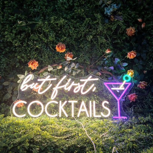 But First Cocktails Led Sign Business Neon Signs