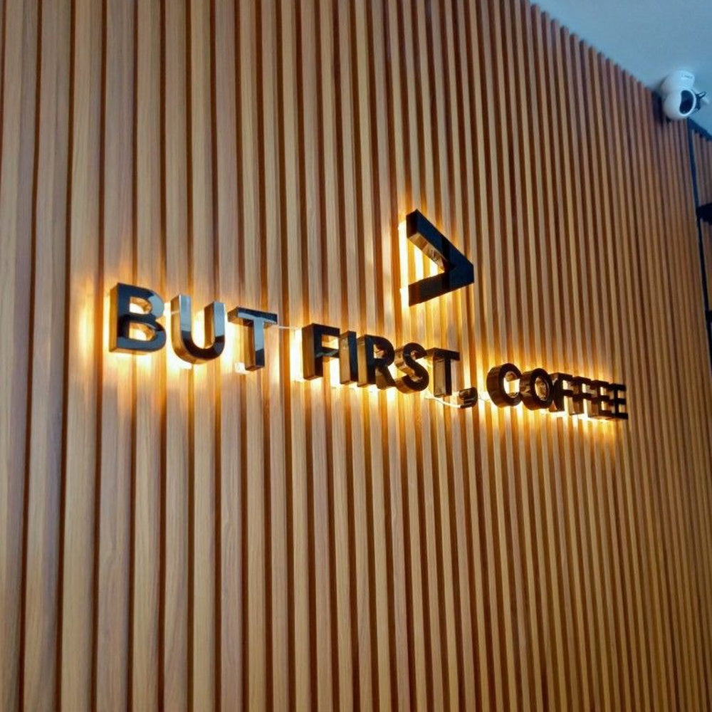 But First Coffee 3D Backlit Channel Letters Led Light Sign