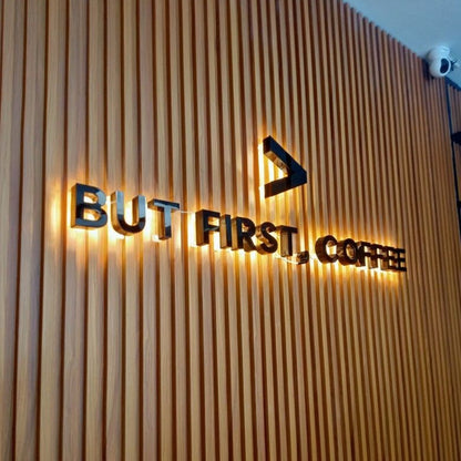 But First Coffee 3D Backlit Channel Letters Led Light Sign